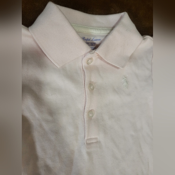 Ralph Lauren Pink Polo Dress with Ruffle Hem Size 12 Months - Picture 3 of 8